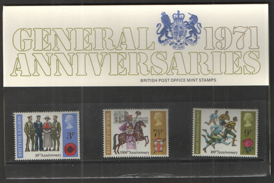 (image for) 1971 General Anniversaries Royal Mail Presentation Pack 32A - Click Image to Close